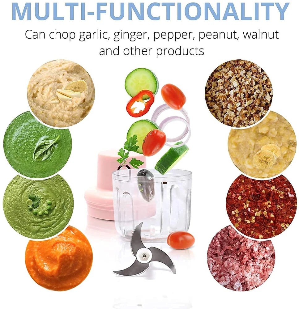 New Ultimate Electric Mini Food Chopper 250ml | USB Charging | Wireless