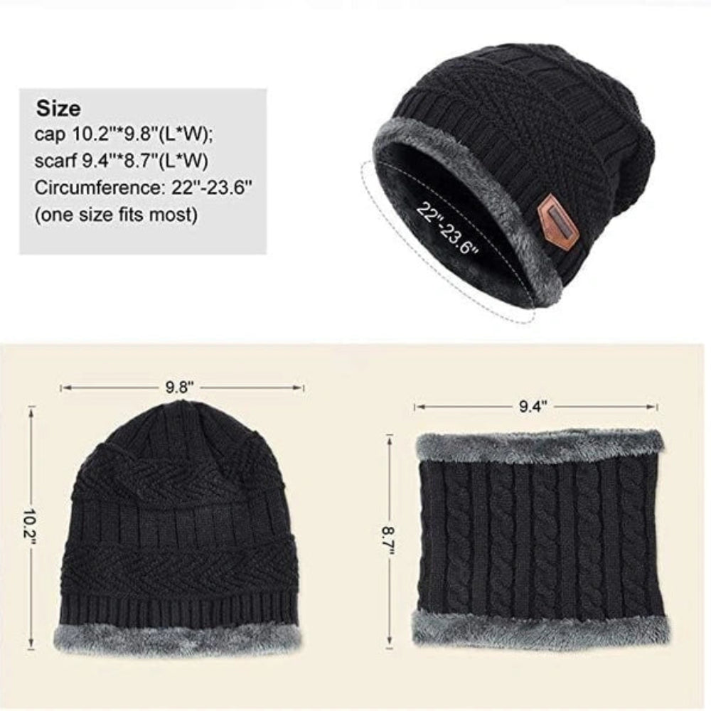 Unisex Woolen Cap Set | Premium Winter Protection Combo