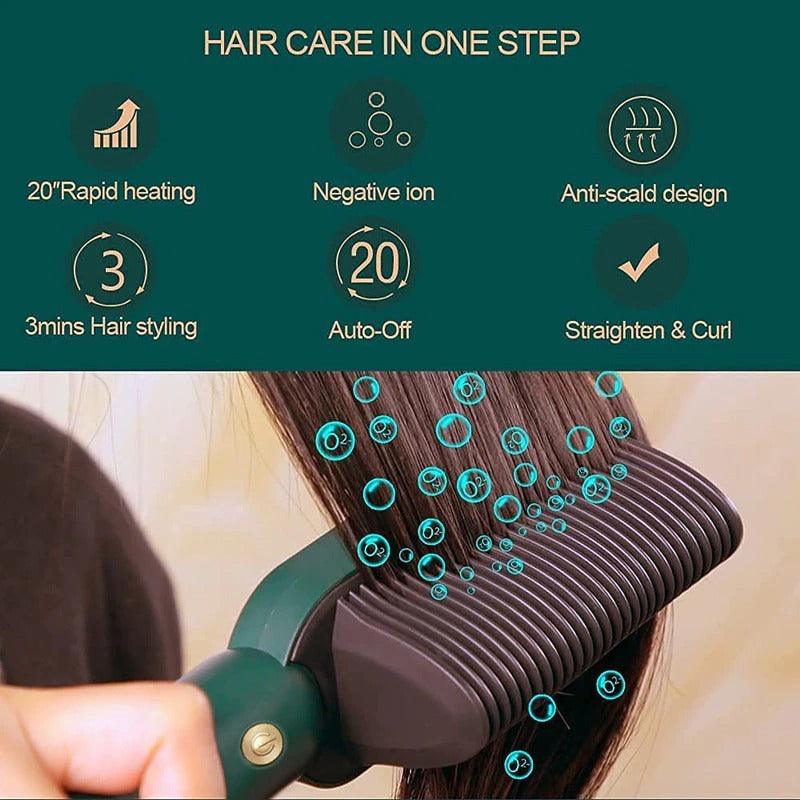 Professional Electric Hair Straightener Comb Brush