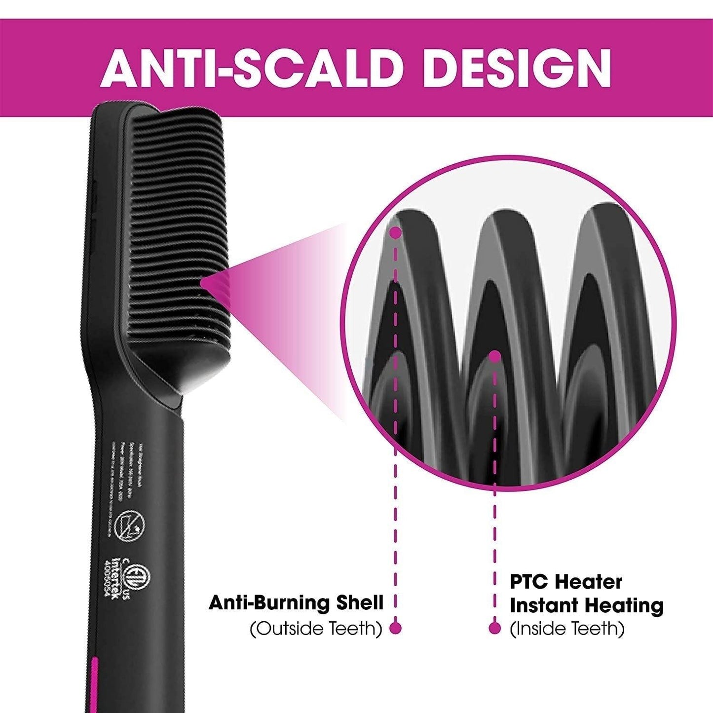 Professional Electric Hair Straightener Comb Brush