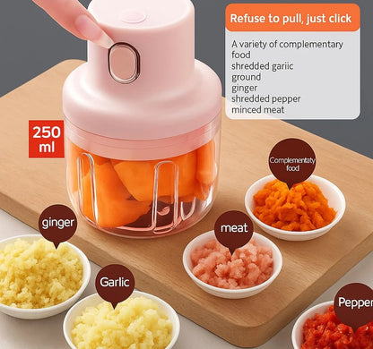 New Ultimate Electric Mini Food Chopper 250ml | USB Charging | Wireless